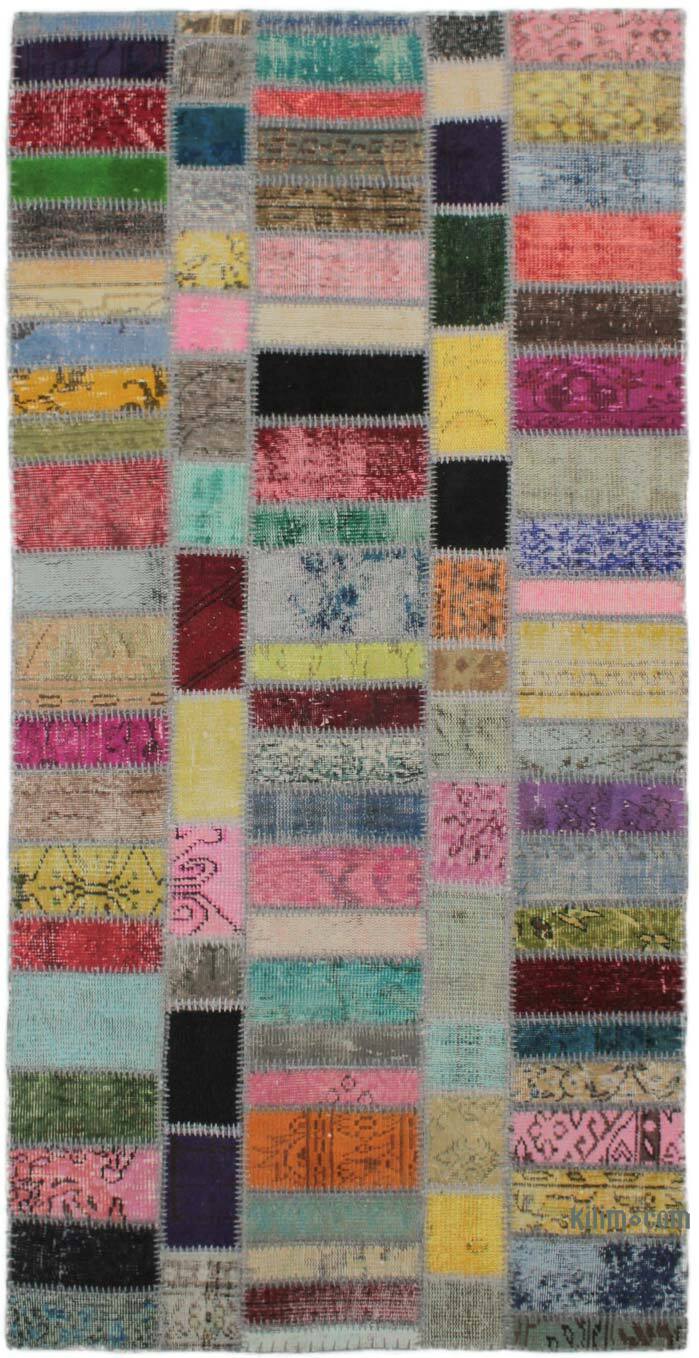 Patchwork El Dokuma Halı - 116 cm x 230 cm - K0076589