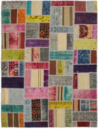 Patchwork El Dokuma Halı - 182 cm x 243 cm