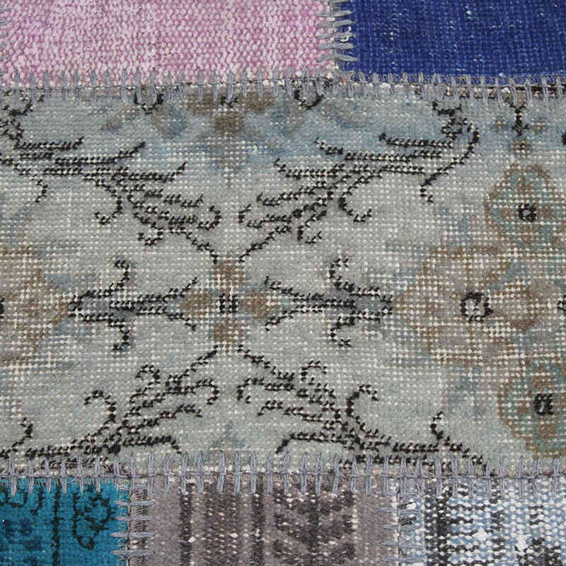 Patchwork Hand-Knotted Turkish Rug - 5' 7" x 8'  (67" x 96") - K0076594