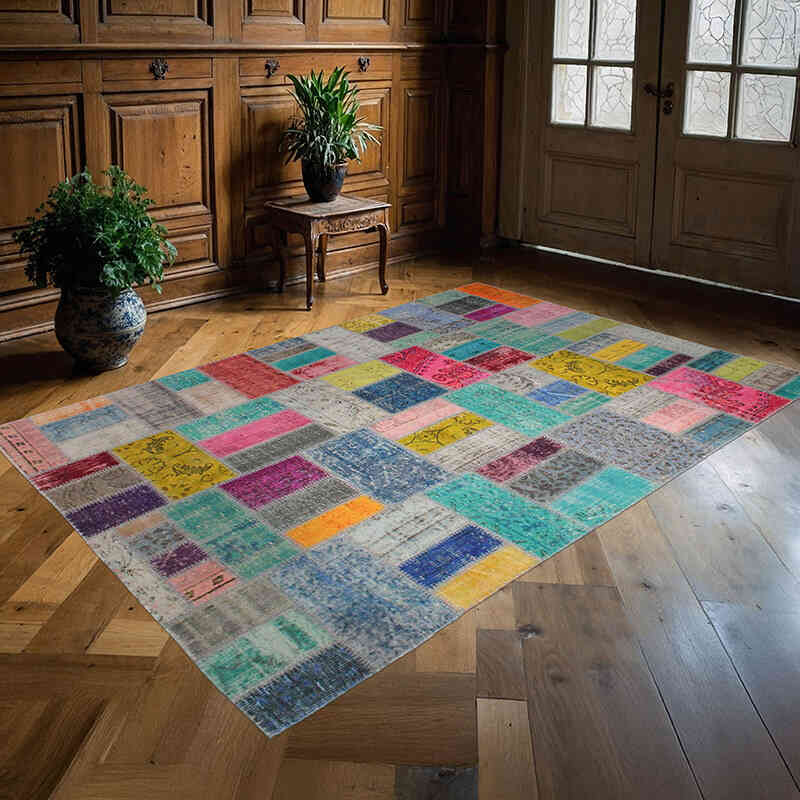 Alfombra Turca de Retazos - 166 cm x 244 cm - K0076597
