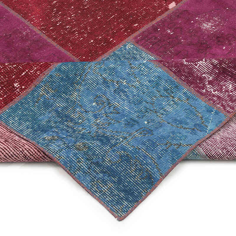 Patchwork Hand-Knotted Turkish Rug - 5' 8" x 8'  (68" x 96") - K0076609