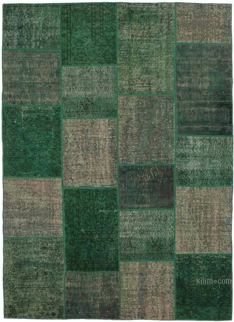 Patchwork Hand-Knotted Turkish Rug - 5' 8" x 8'  (68" x 96") - K0076610