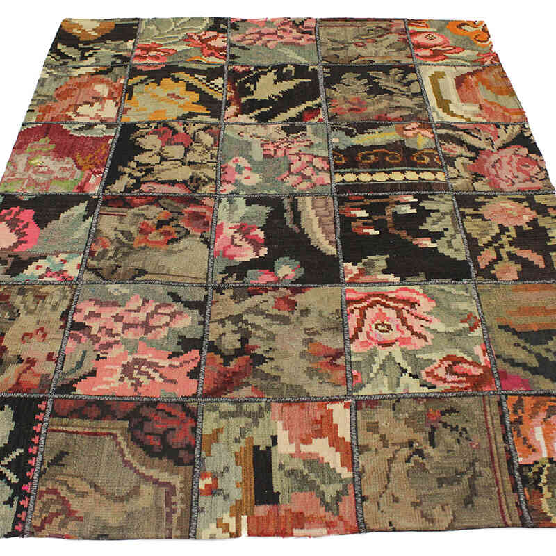 Alfombra Kilim de Retazos - 131 cm x 174 cm - K0076624