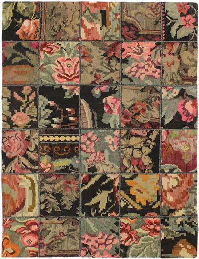 Alfombra Kilim de Retazos - 131 cm x 174 cm