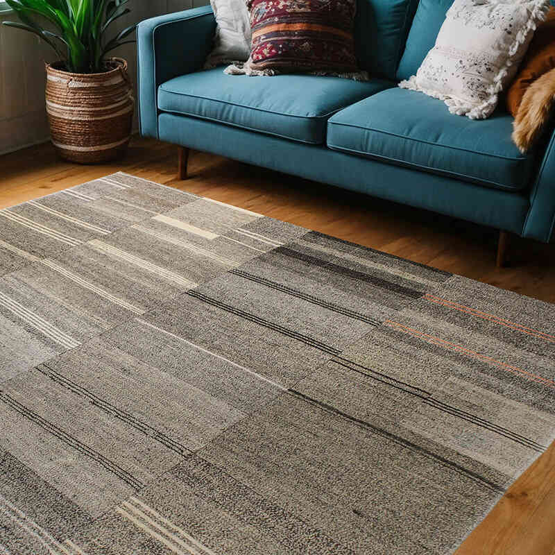 Patchwork Kilim Rug - 6' 6" x 6' 7" (78" x 79") - K0076627