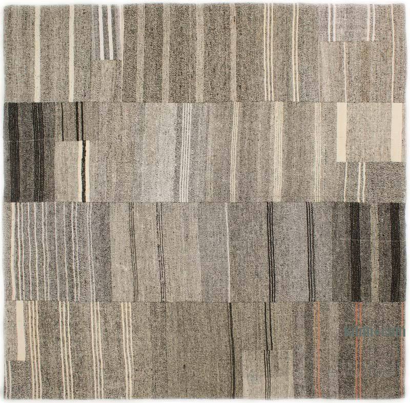Patchwork Kilim Rug - 6' 6" x 6' 7" (78" x 79") - K0076627