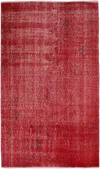 Alfombra Turca Vintage Sobre-teñida - 121 cm x 205 cm
