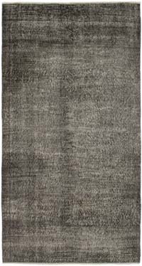 Boyalı El Dokuma Vintage Halı - 108 cm x 207 cm