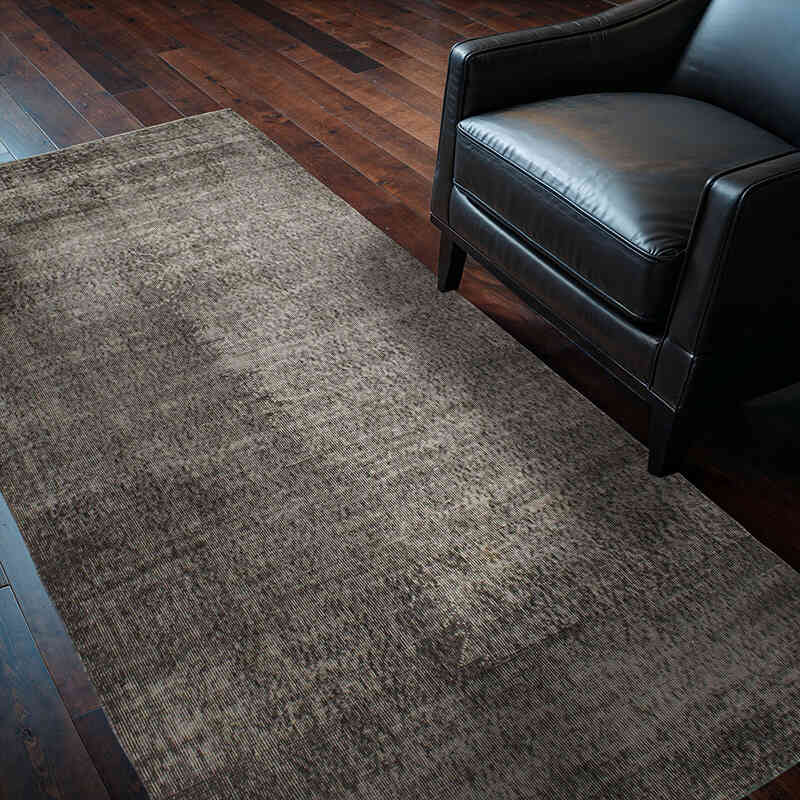 Over-dyed Vintage Hand-Knotted Turkish Rug - 3' 7" x 6' 9" (43" x 81") - K0076643