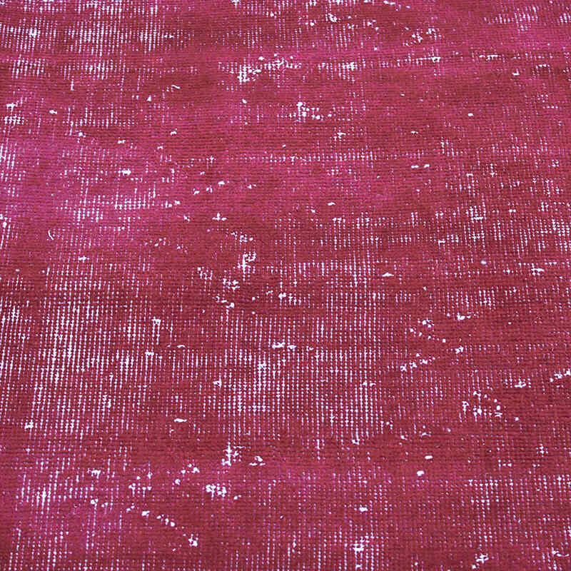 Rojo Alfombra Turca Vintage Sobre-teñida - 111 cm x 200 cm - K0076648