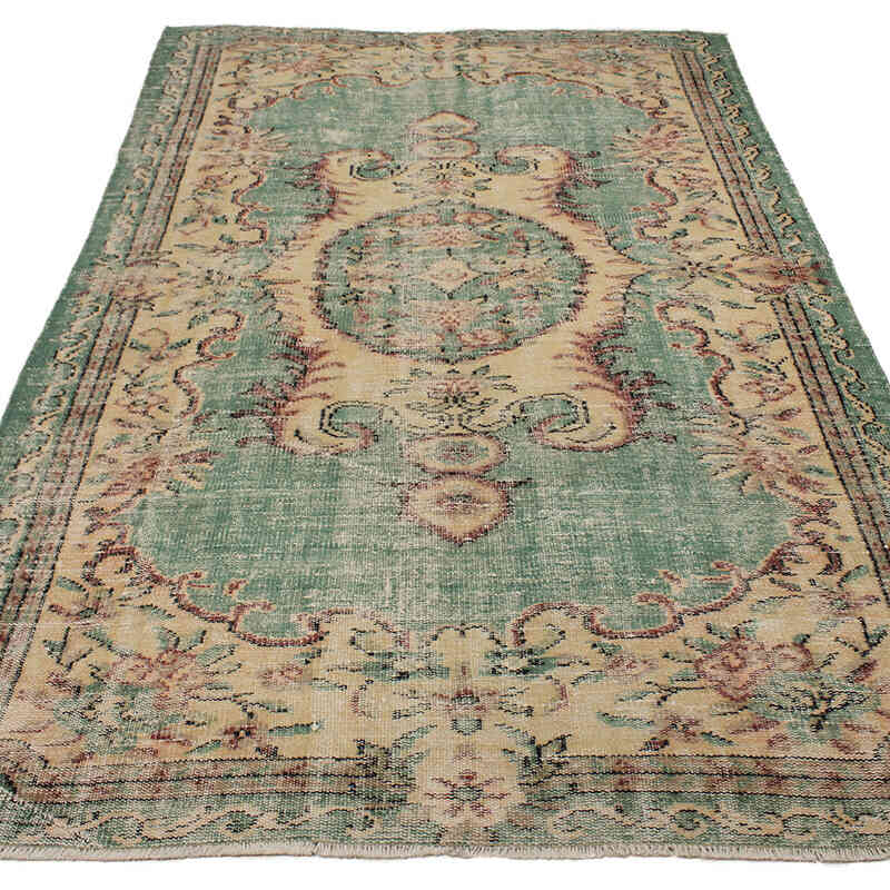 Vintage Turkish Hand-Knotted Rug - 5' 6" x 8' 10" (66" x 106") - K0076651