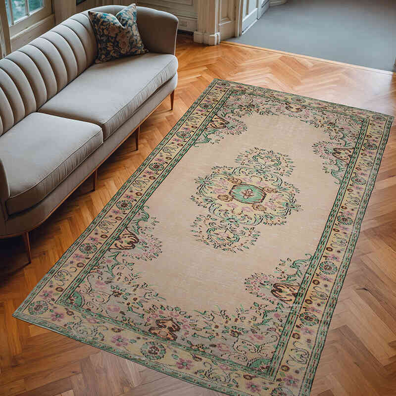 Vintage Turkish Hand-Knotted Rug - 5' 11" x 9' 11" (71" x 119") - K0076653
