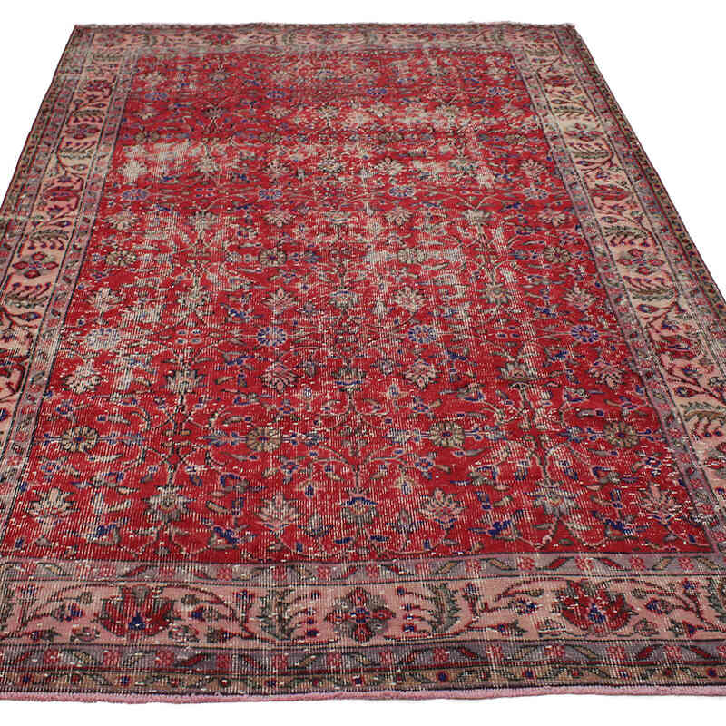 Vintage Turkish Hand-Knotted Rug - 5' 7" x 8' 8" (67" x 104") - K0076657