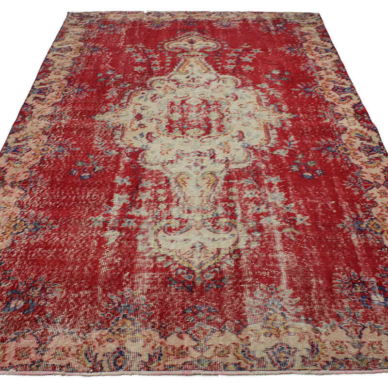 Vintage Turkish Hand-Knotted Rug - 5' 6" x 8' 11" (66" x 107") - K0076658