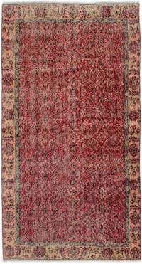 Alfombra Vintage Turca Anudada a Mano - 108 cm x 197 cm
