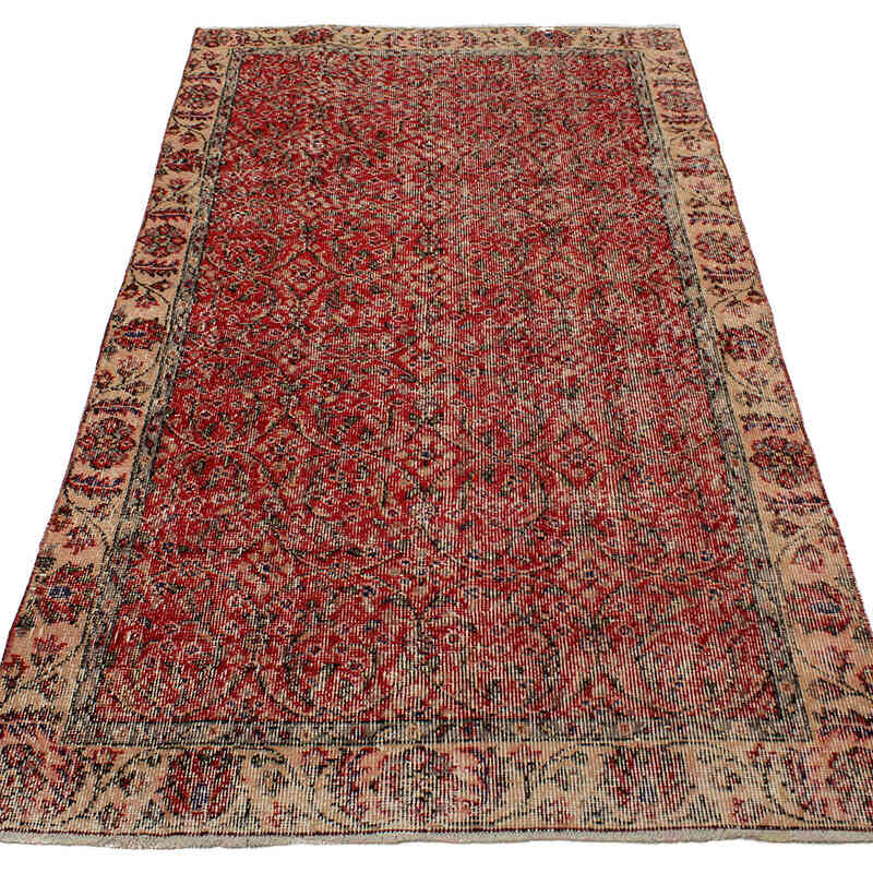 Alfombra Vintage Turca Anudada a Mano - 108 cm x 197 cm - K0076659