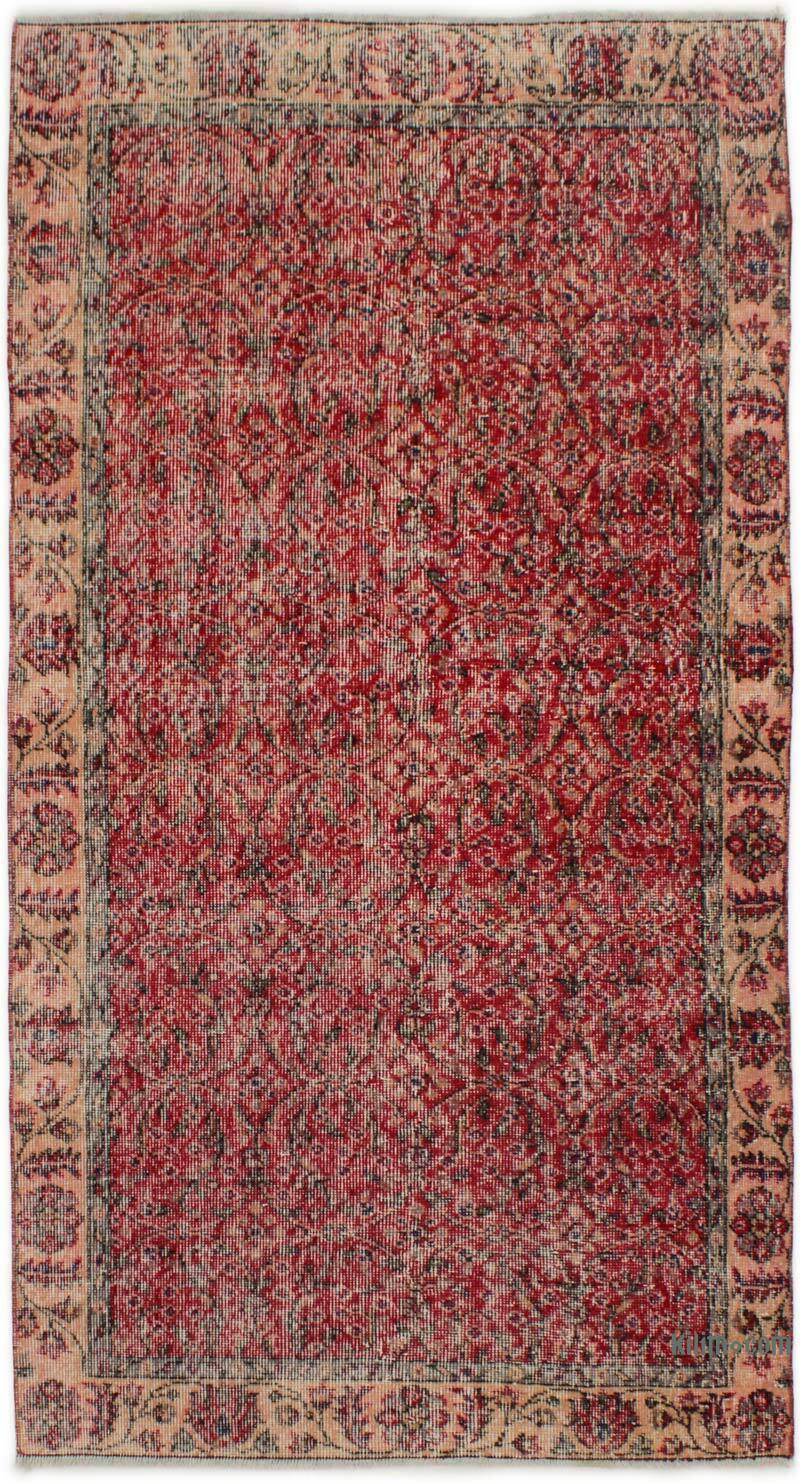 Alfombra Vintage Turca Anudada a Mano - 108 cm x 197 cm - K0076659