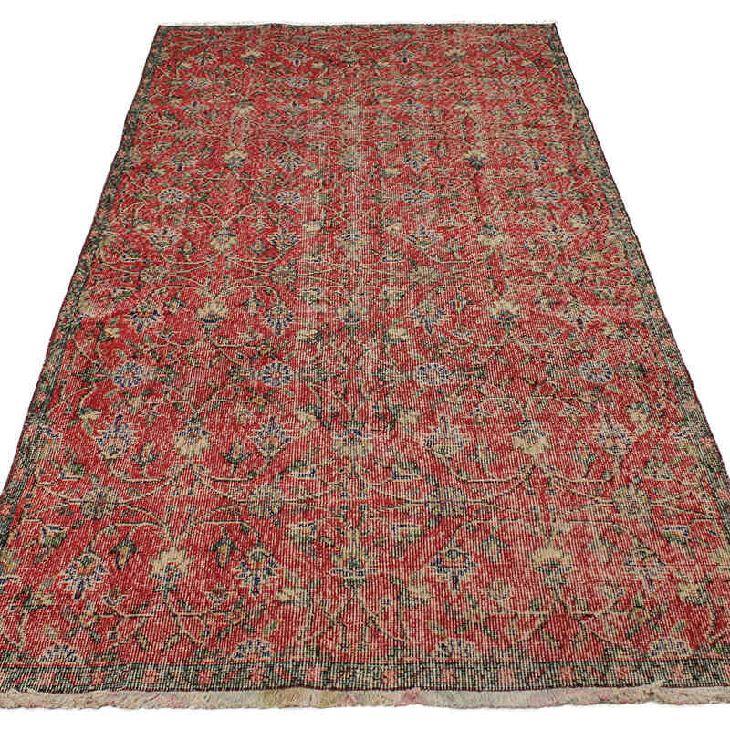 Alfombra Vintage Turca Anudada a Mano - 120 cm x 228 cm - K0076660