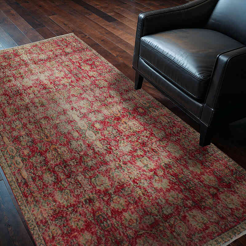 Vintage Turkish Hand-Knotted Rug - 4'  x 6' 11" (48" x 83") - K0076661