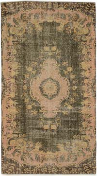 Vintage Turkish Hand-Knotted Rug - 4' 7" x 8' 10" (55" x 106")