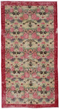 El Dokuma Vintage Halı - 110 cm x 210 cm