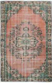 Vintage Turkish Hand-Knotted Rug - 5' 8" x 9' 2" (68" x 110")
