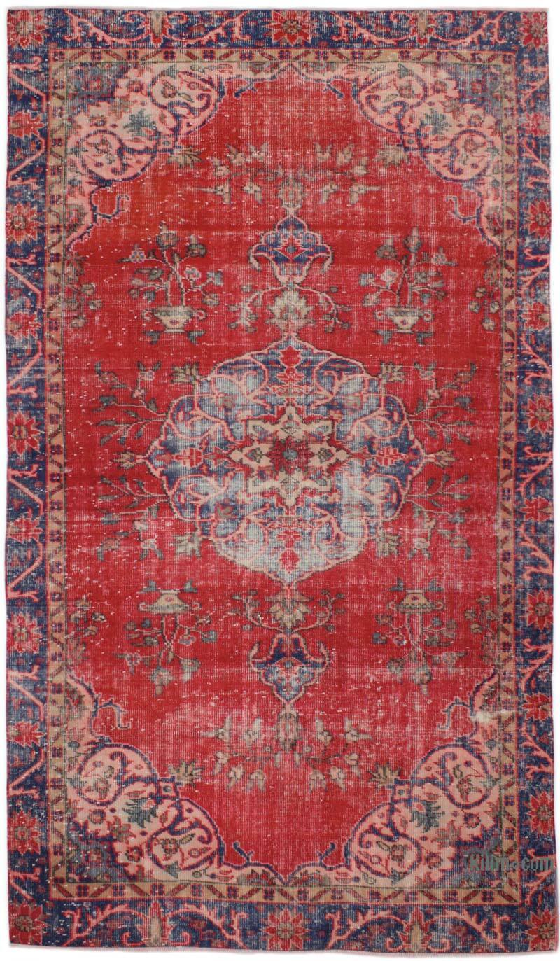 Vintage Turkish Hand-Knotted Rug - 4' 9" x 8' 10" (57" x 106") - K0076668