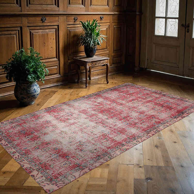 El Dokuma Vintage Halı - 133 cm x 251 cm - K0076669