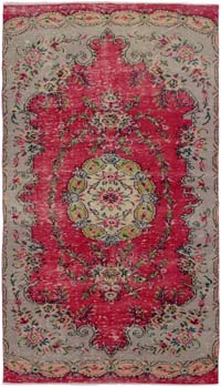 Vintage Turkish Hand-Knotted Rug - 140 cm x 265 cm