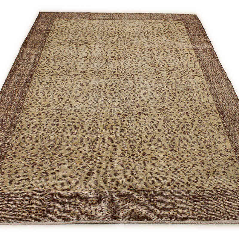 Vintage Turkish Hand-Knotted Rug - 5' 7" x 8' 8" (67" x 104") - K0076673