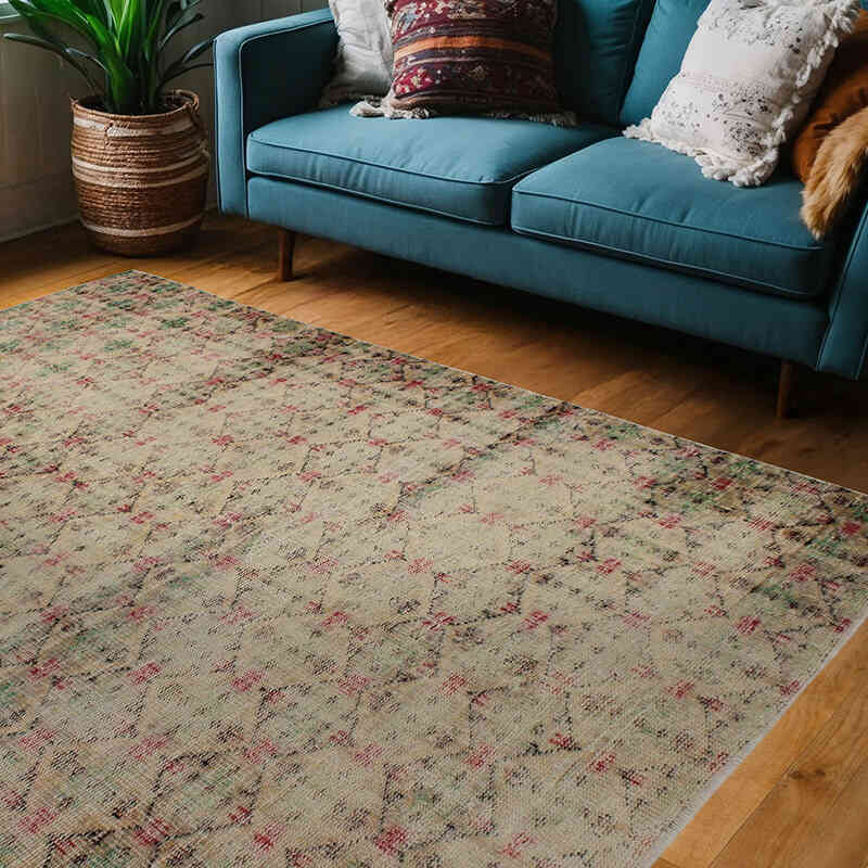 Vintage Turkish Hand-Knotted Rug - 6'  x 6' 7" (72" x 79") - K0076674