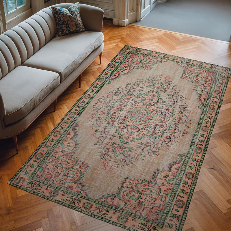 Vintage Turkish Hand-Knotted Rug - 5' 5" x 9' 6" (65" x 114") - K0076678
