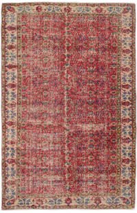 Vintage Turkish Hand-Knotted Rug - 5' 3" x 8' 7" (63" x 103")