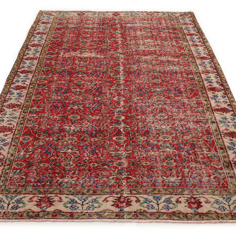 El Dokuma Vintage Halı - 161 cm x 261 cm - K0076683