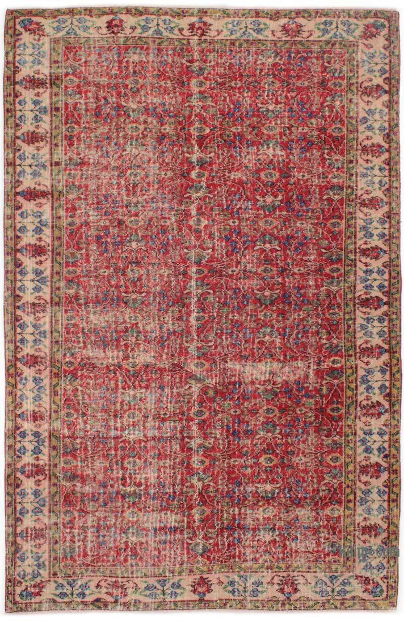 El Dokuma Vintage Halı - 161 cm x 261 cm - K0076683