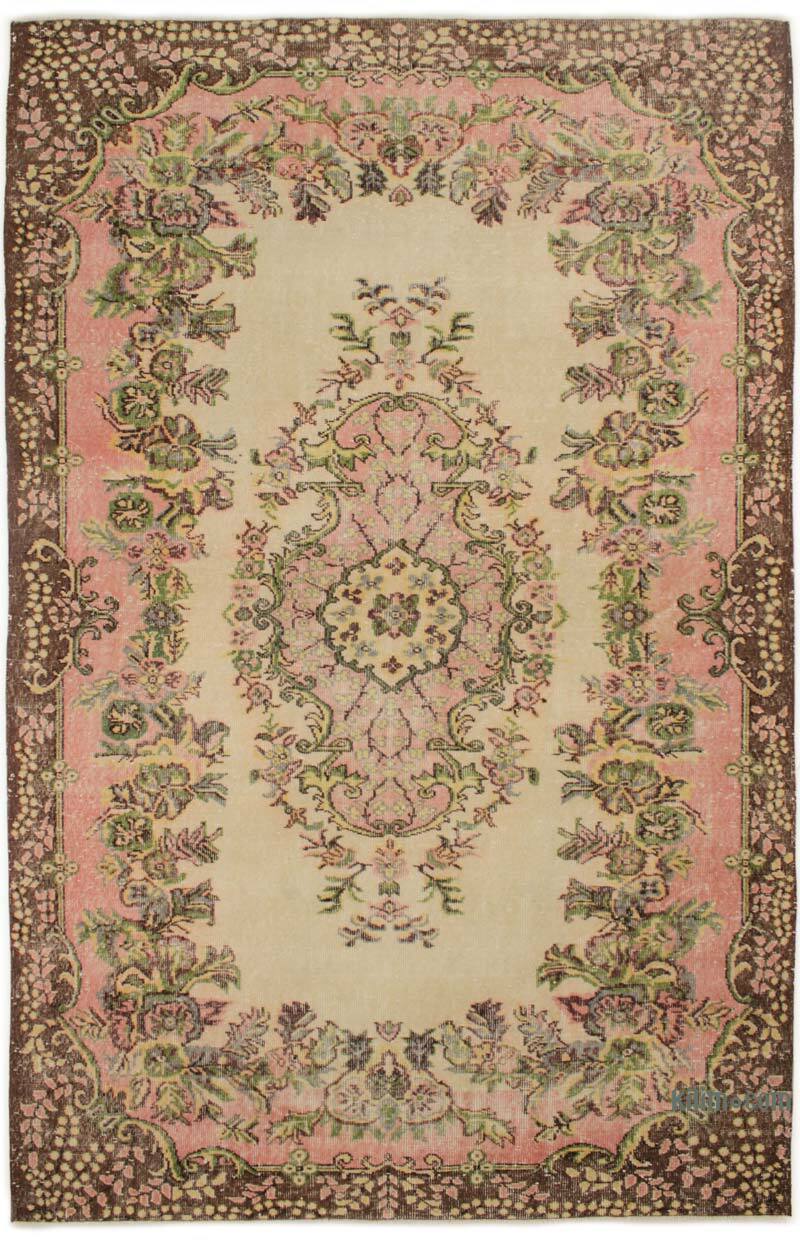 Alfombra Vintage Turca Anudada a Mano - 183 cm x 294 cm - K0076684
