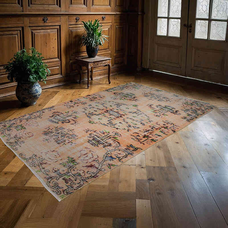 El Dokuma Vintage Halı - 143 cm x 242 cm - K0076685