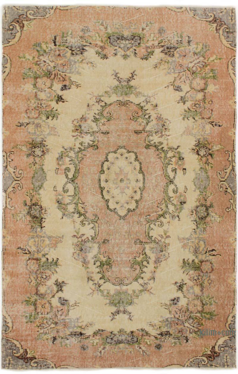Alfombra Vintage Turca Anudada a Mano - 141 cm x 234 cm - K0076686