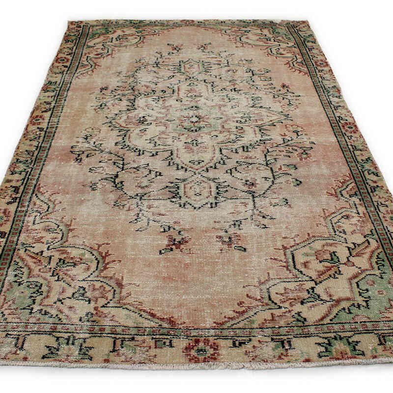 Alfombra Vintage Turca Anudada a Mano - 155 cm x 266 cm - K0076688