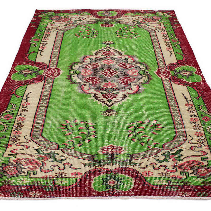 Vintage Turkish Hand-Knotted Rug - 4' 11" x 7' 10" (59" x 94") - K0076691