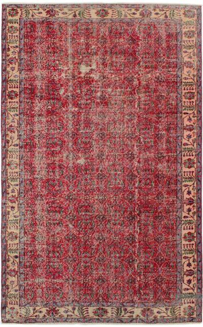 Vintage Turkish Hand-Knotted Rug - 5' 5" x 8' 11" (65" x 107")