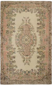 Vintage Turkish Hand-Knotted Rug - 5' 3" x 8' 11" (63" x 107")