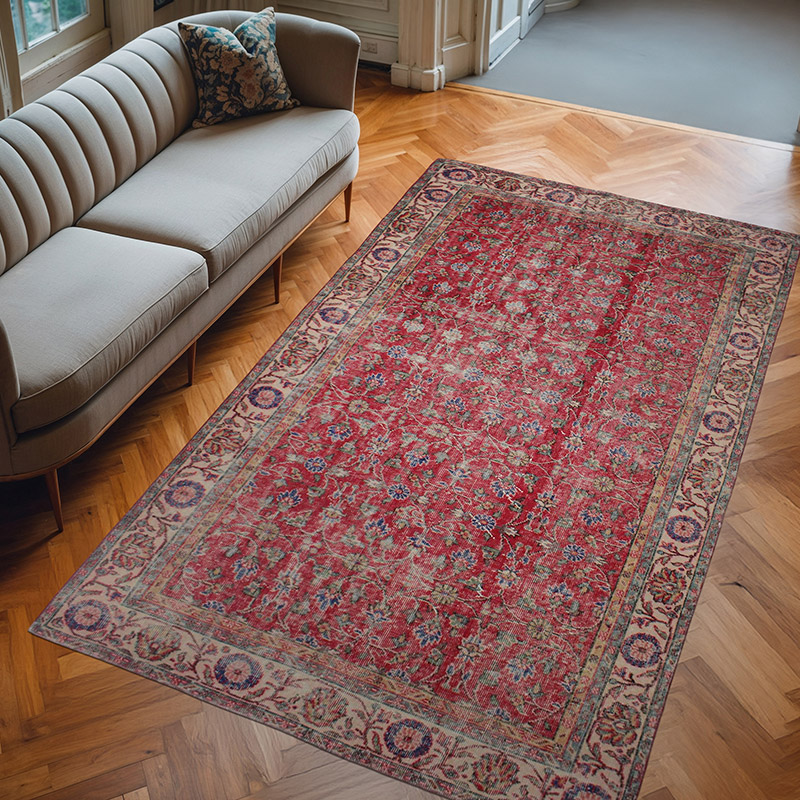 Alfombra Vintage Turca Anudada a Mano - 170 cm x 284 cm - K0076697