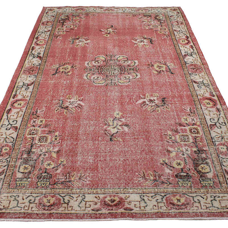 El Dokuma Vintage Halı - 163 cm x 287 cm - K0076698