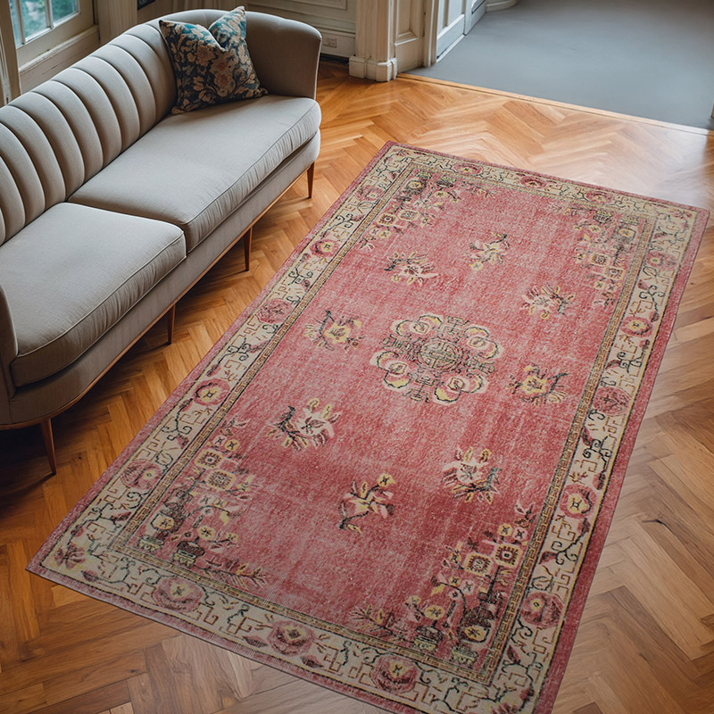 El Dokuma Vintage Halı - 163 cm x 287 cm - K0076698