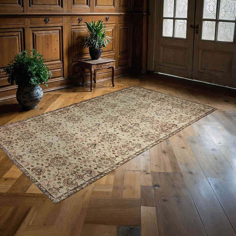 Vintage Turkish Hand-Knotted Rug - 4' 6" x 8'  (54" x 96") - K0076700