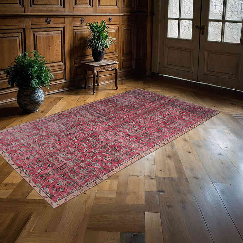Vintage Turkish Hand-Knotted Rug - 4' 2" x 7' 7" (50" x 91") - K0076701
