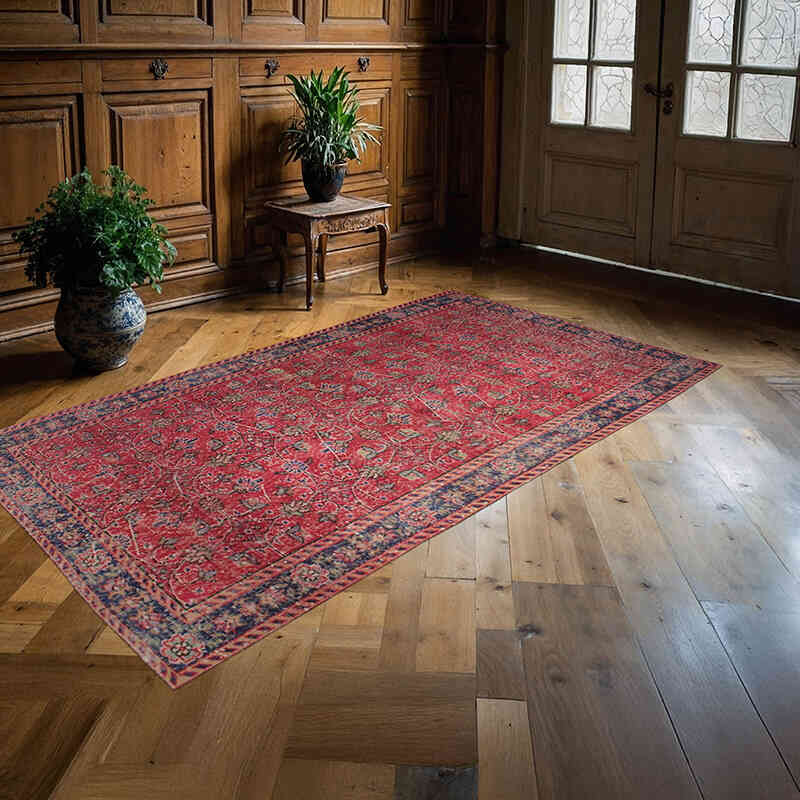 El Dokuma Vintage Halı - 132 cm x 241 cm - K0076703