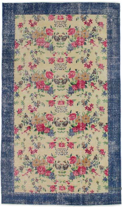 Alfombra Vintage Turca Anudada a Mano - 145 cm x 247 cm