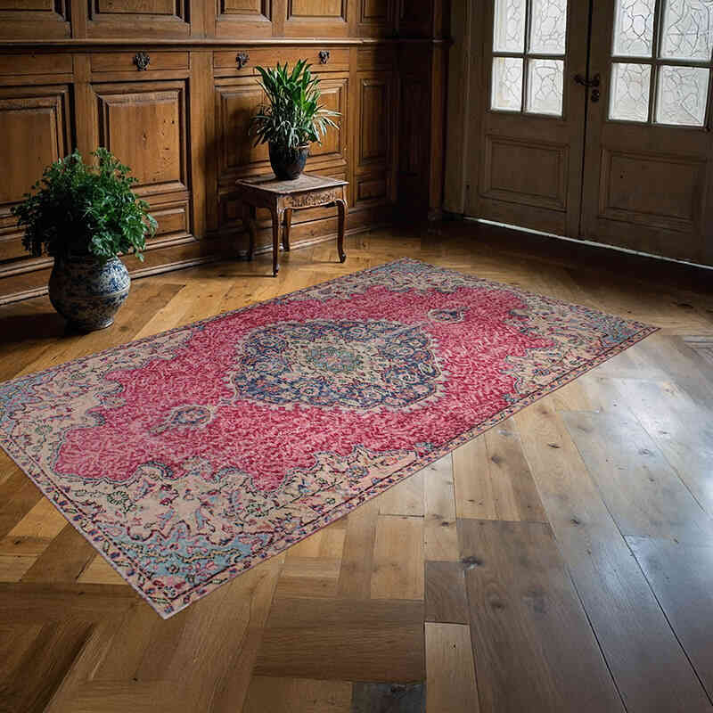Vintage Turkish Hand-Knotted Rug - 4' 6" x 7' 11" (54" x 95") - K0076712